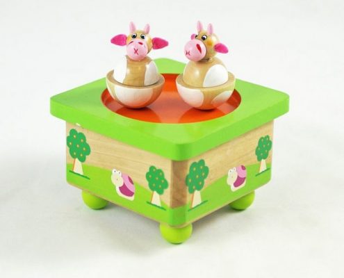 houten muziekdoosje koe simply for kids